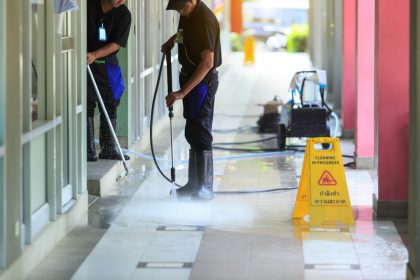 Power Washing of Storefront