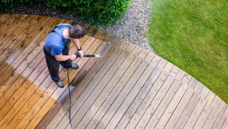 pressure wash A deck